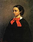 Gustave Courbet Canvas Paintings - Portrait of Mademoiselle Jacquet